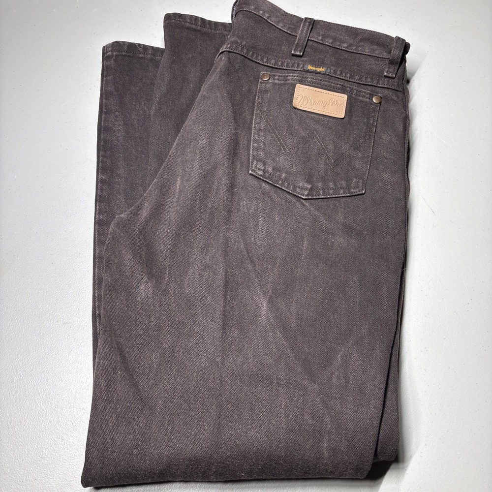 Vintage Wrangler Jeans Mens 38X32 Brown Slim Straight Cowboy Cut 936KCL